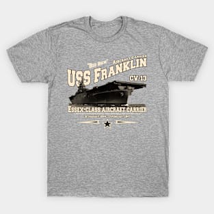 USS FRANKLIN CV-13 aircraft carrier veterans T-Shirt